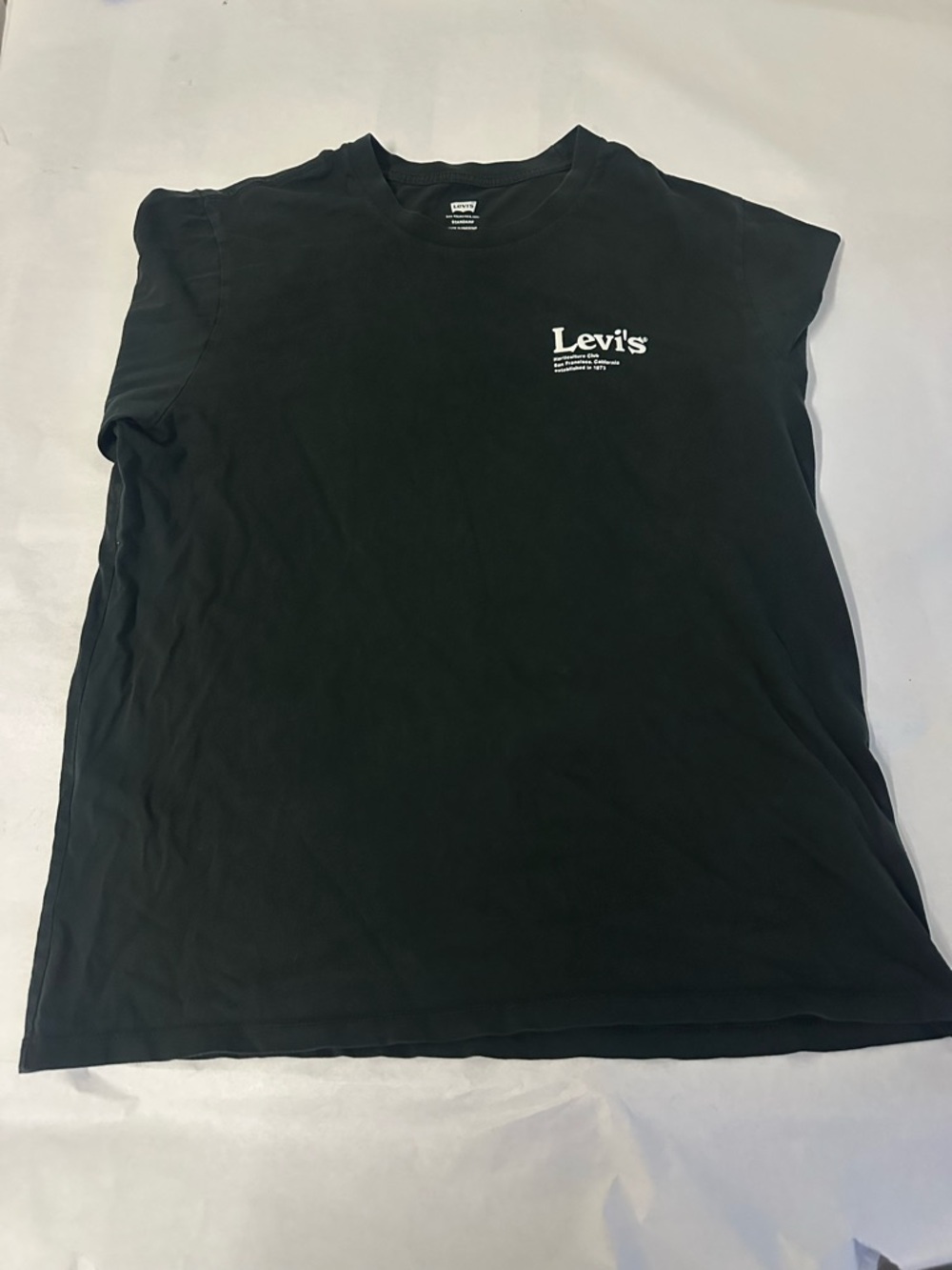 Levi's Standard Men's Black Logo Graphic Print Crew Neck T-Shirt Size L